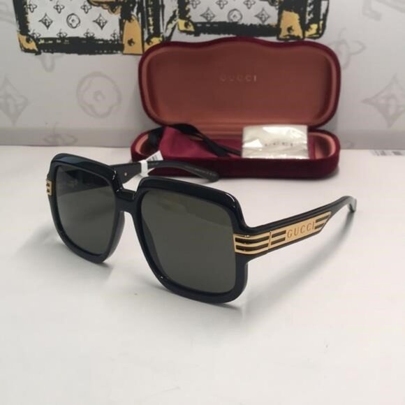 New Authentic Gucci Black Sunglasses for Men GG0979s 001 - Picture 1 of 10